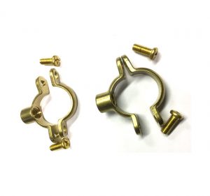 2 Brass Pipe Clamps, munsen type - opened