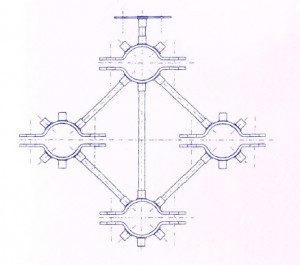 Bossed pipe clamp matrix solution